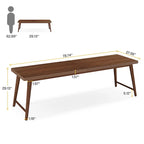 78.7" Extra Long Two-Person Desk with Metal Legs