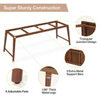 78.7" Extra Long Two-Person Desk with Metal Legs