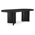 Oval Dining Table with Pedestal Base - 86.25 W x 42 D x 30.25 H