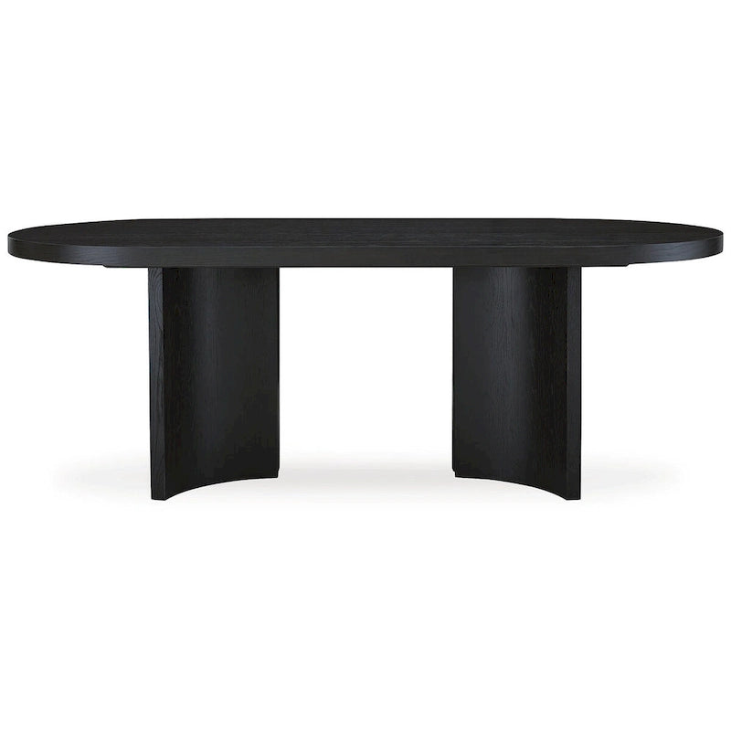 Oval Dining Table with Pedestal Base - 86.25 W x 42 D x 30.25 H