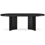 Oval Dining Table with Pedestal Base - 86.25 W x 42 D x 30.25 H