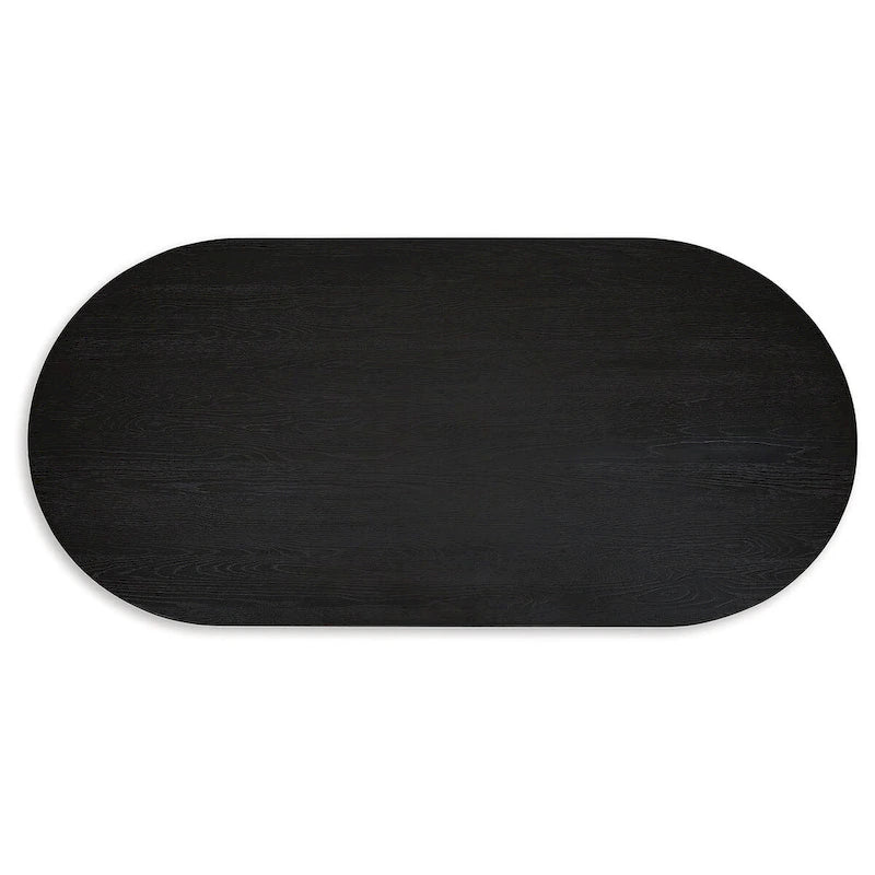 Oval Dining Table with Pedestal Base - 86.25 W x 42 D x 30.25 H