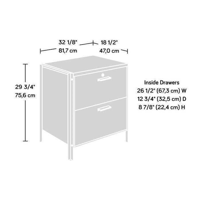2-Drawer Lateral File Cabinet with Lock