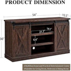 Wood Media Console TV Stand Entertainment Center